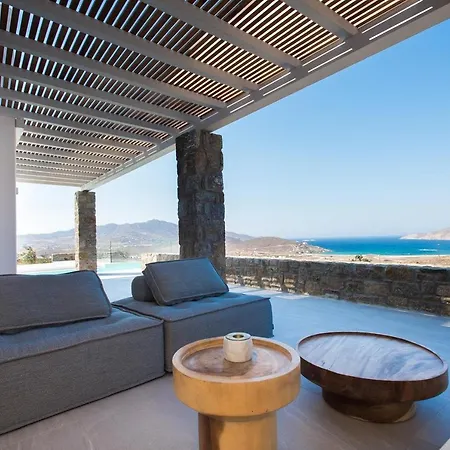 Villa Principality Villas, Sea View With Private Pool Above Ftelia Mykonos Town