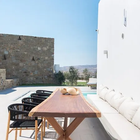 Villa Principality Villas, Sea View With Private Pool Above Ftelia Mykonos Town