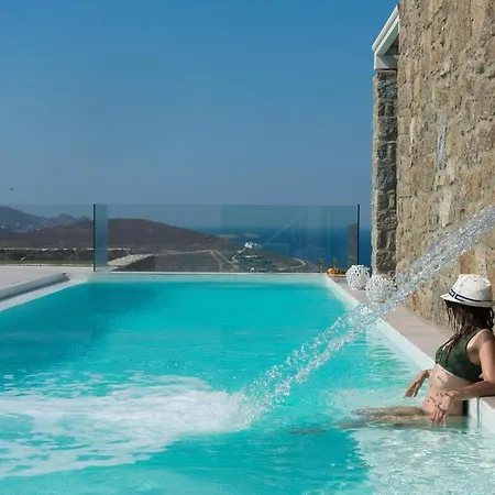 Principality Villas, Sea View With Private Pool Above Ftelia * Mykonos Town