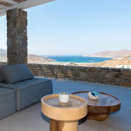 Villa Principality Villas, Sea View With Private Pool Above Ftelia Mykonos Town