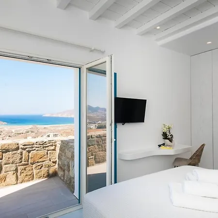 Principality Villas, Sea View With Private Pool Above Ftelia Mykonos Town