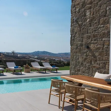 Principality Villas, Sea View With Private Pool Above Ftelia * Mykonos Town
