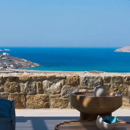 Villa Principality Villas, Sea View With Private Pool Above Ftelia Mykonos Town