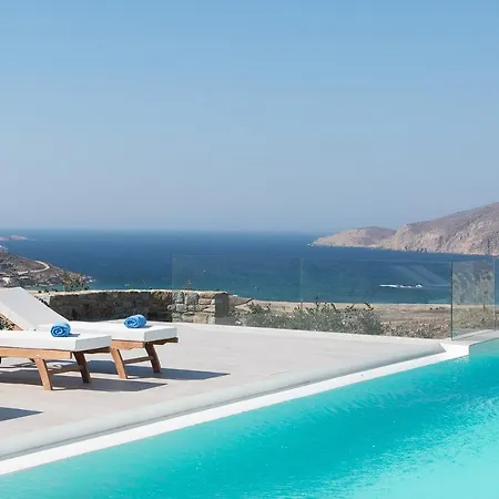 Villa Principality Villas, Sea View With Private Pool Above Ftelia Mykonos Town