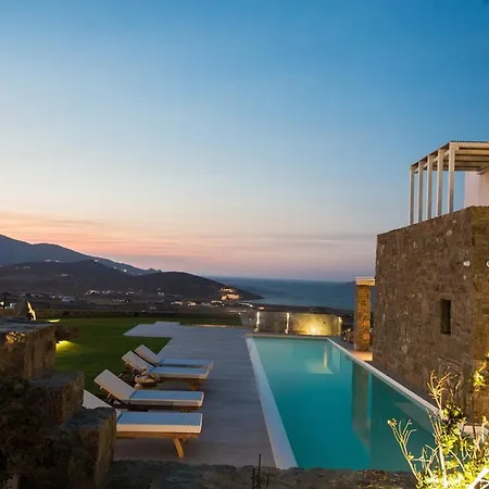 Principality Villas, Sea View With Private Pool Above Ftelia Villa